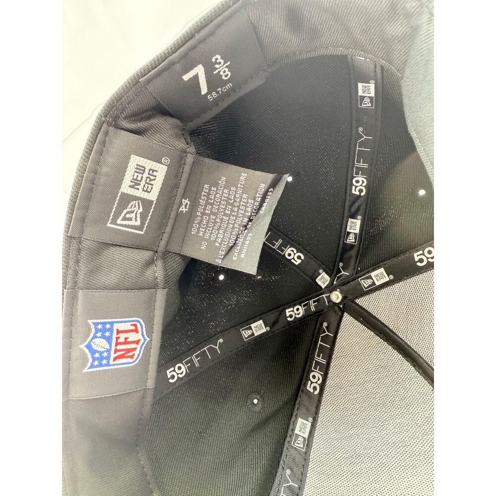 New Era Detroit Lions 2025 Draft Black 59FIFTY A-Frame Fitted Hat Size 7 3/8 NFL - Picture 6 of 7